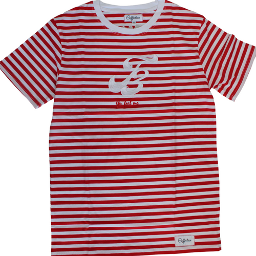 T3 OT Tshirt - Red/White Striped